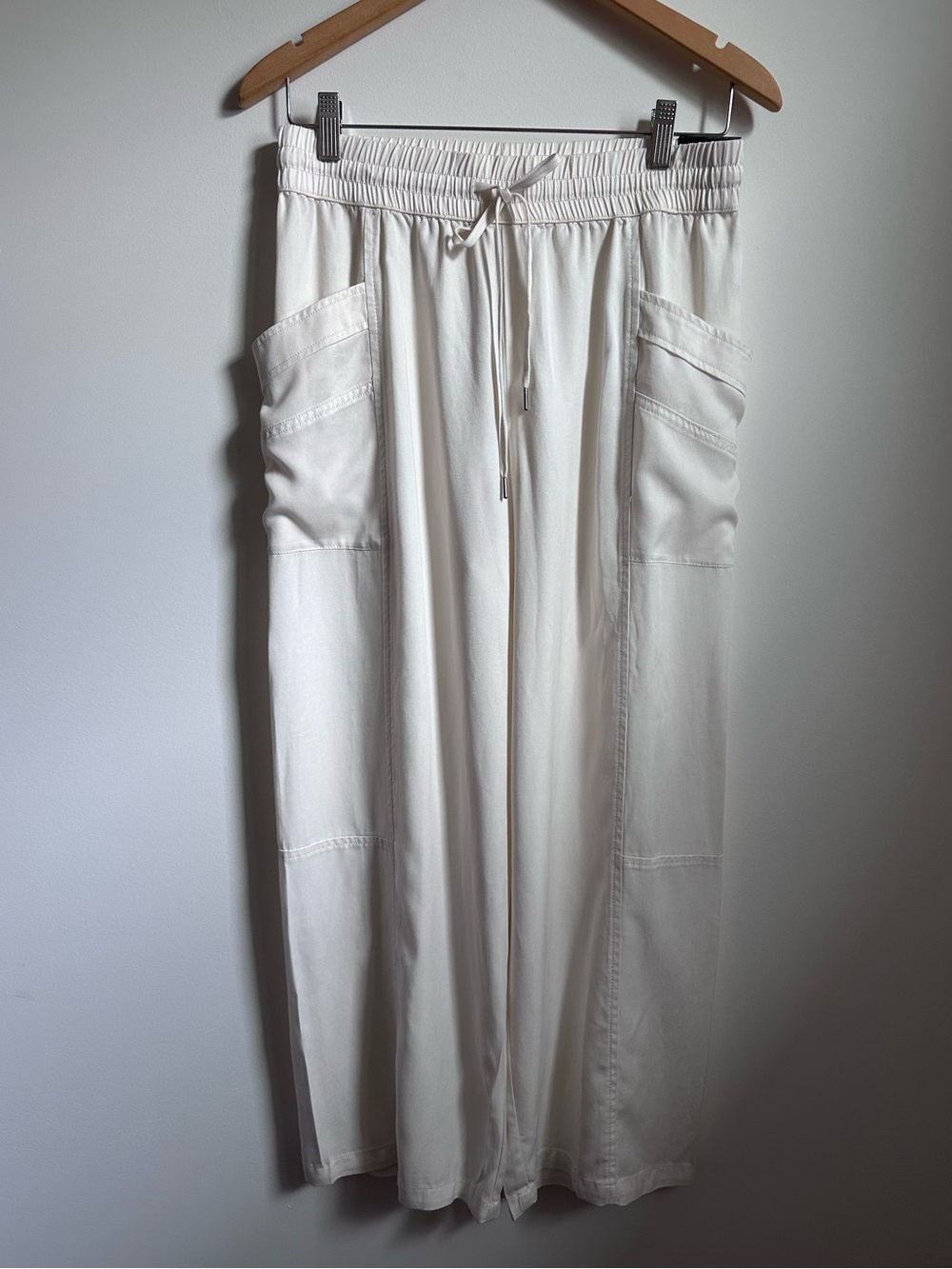 NWT Calia Journey Collection White Lyocell Wide Leg Ankle Pants High Rise S - Picture 2 of 11